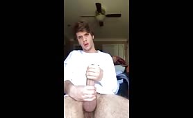 Cute white twink and his huge tasty cock