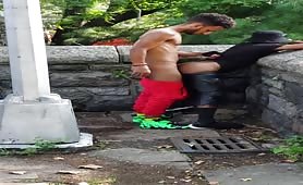 Caught fucking in public outside in the park