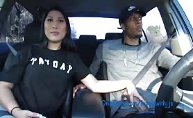 Head in the car leads to a good fuck session