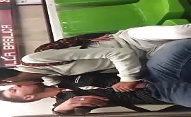 Sucking my friend's cock on the subway