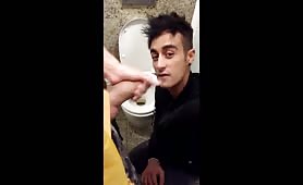 Public toilet blowjob