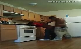 Knocking down my roomate in the kitchen