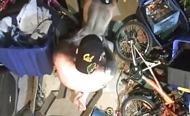 Fucking my hot horny neighbor in his garage