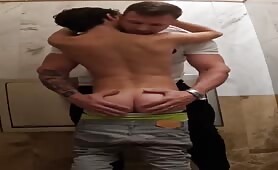 Meeting with my sugar daddy in public bathroom