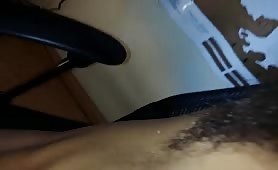 horny black daddy having fun with his cock