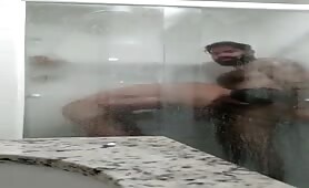 Straight guy nailing a gay dude for the first time in the shower