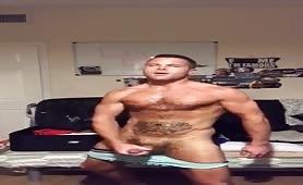 muscular dude shows what he has