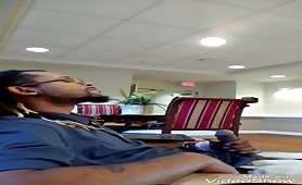 Almost caught in a hotel lobby masturbating