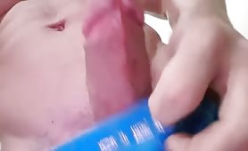 pulling my huge cock to take air